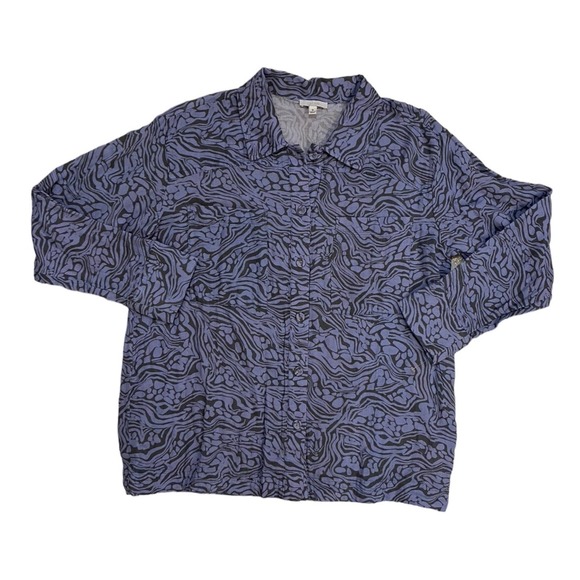 Calmé by Johnny Was Double Pocket Shacket Button Up Shirt - Picture 3 of 10